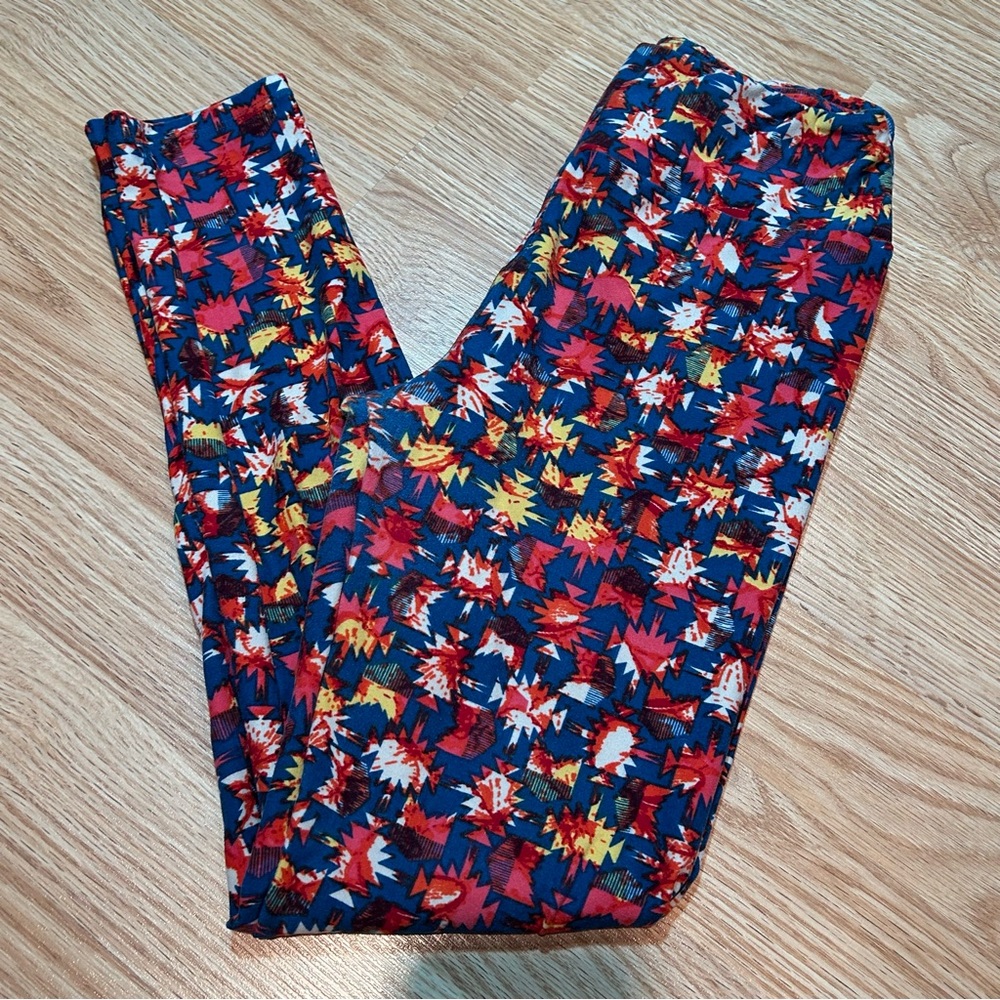 Lularoe leggings‎ One Size blue red